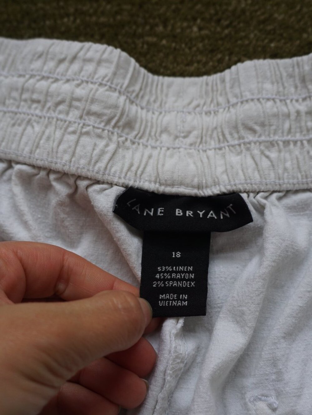 Lane Bryant Linen Wide Leg White Pants - Picture 6 of 8
